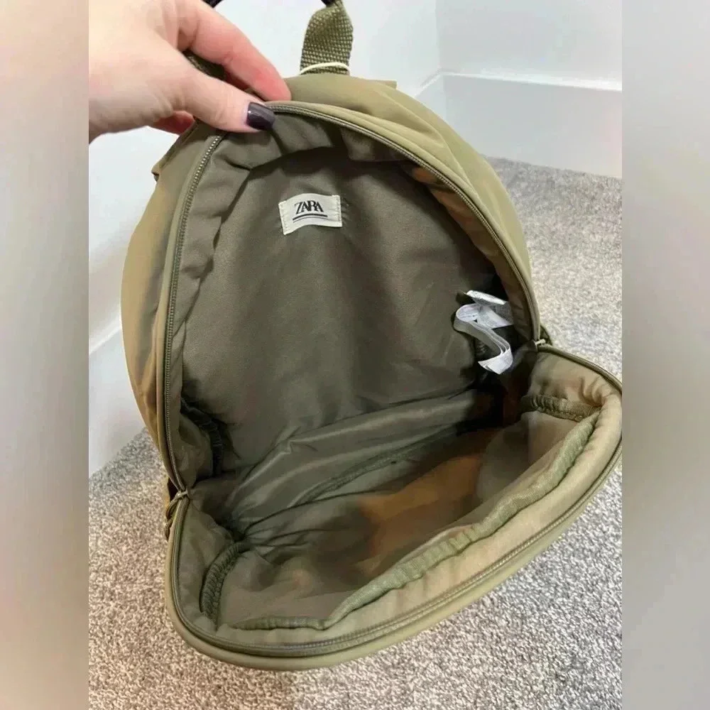 New Zara green backpack